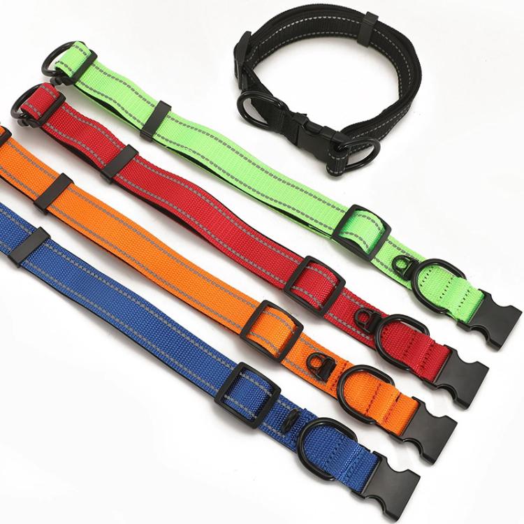 Pet Reflective Collar Waterproof Cloth Black Buckle