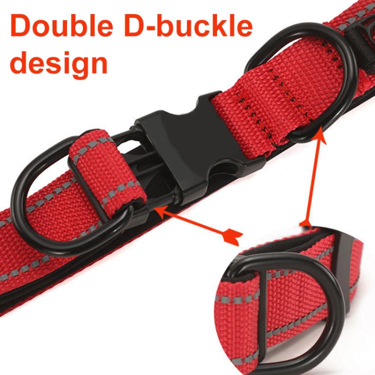 Pet Reflective Collar Waterproof Cloth Black Buckle