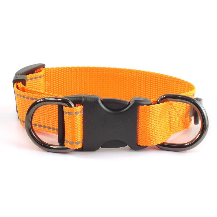 Pet Reflective Collar Nylon Black Buckle