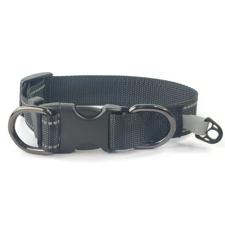 Pet Reflective Collar Nylon Black Buckle