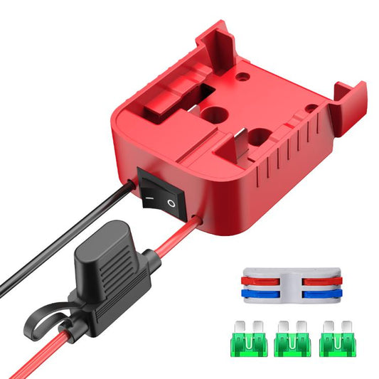 For Milwaukee 18V Lithium Battery DIY With Cable And Switch Adapter External Power Adapter Connector