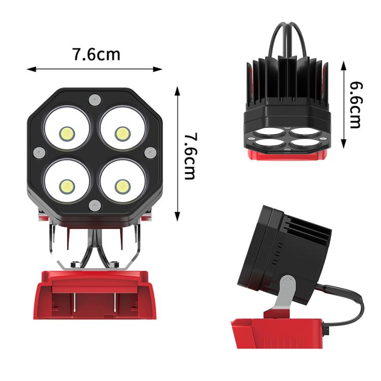 For Milwaukee M18 Series Lithium Battery 6500K 6000LM 40W Portable Outdoor LED Work Light