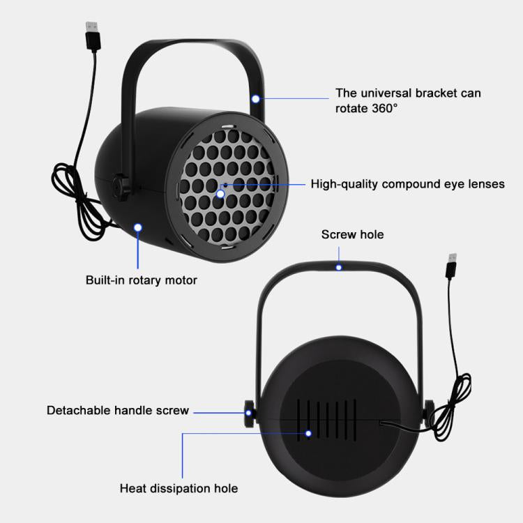 Christmas Projection Lamp Film Pattern Holiday Atmosphere Light