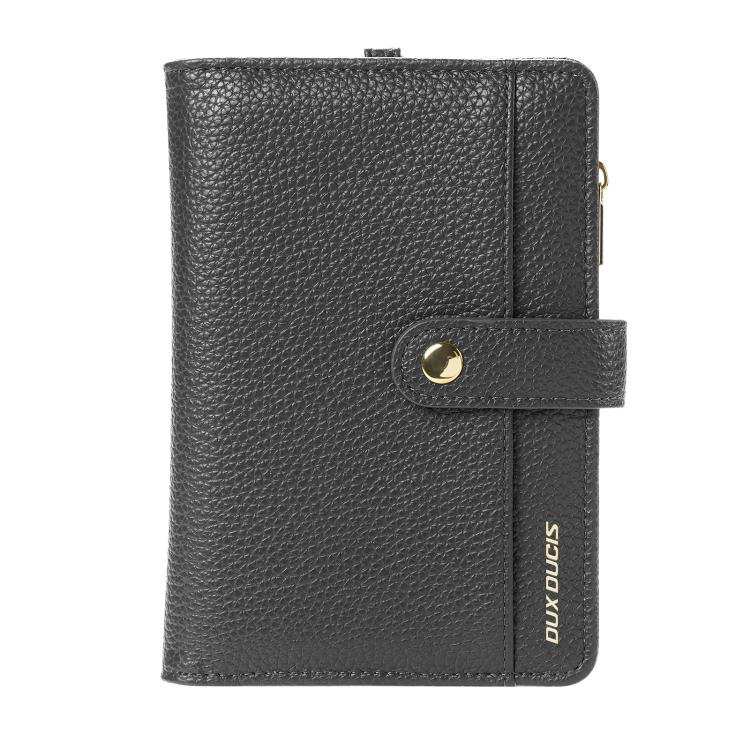 DUX DUCIS PU Leather RFID Multi-card Wallet with Lanyard
