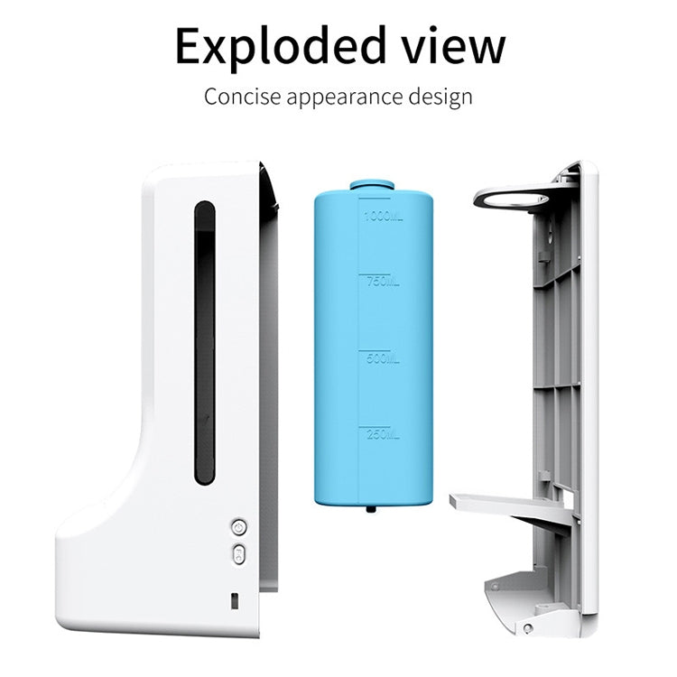 K9 Handsfree Non-contact Body Light-sensitive Distance Sensor Thermometer + 1000ml Automatic Non-contact Liquid Soap Dispenser