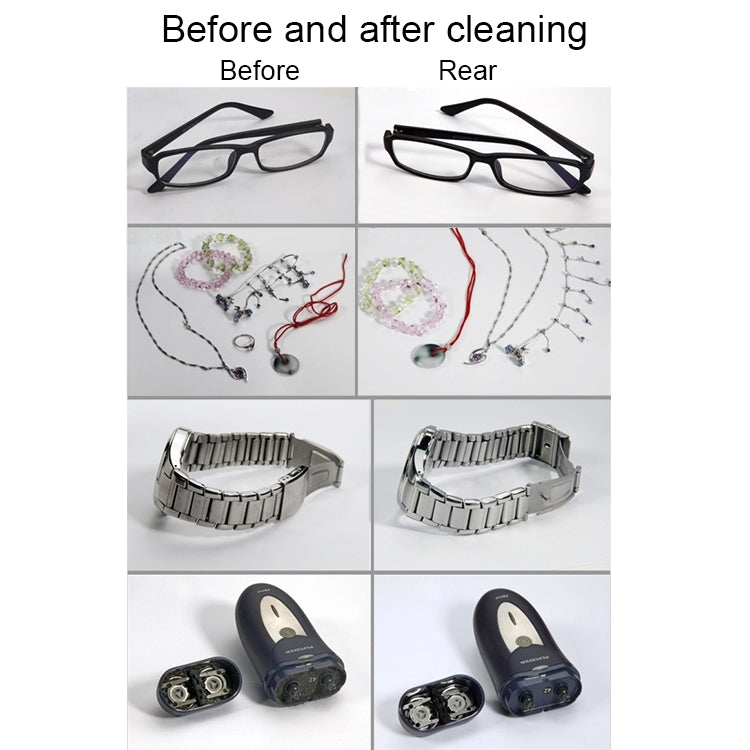 BAKU BK-3550 35W / 50W Adjustable 0.8L LCD Display Ultrasonic Cleaner, AC 220V, EU Plug