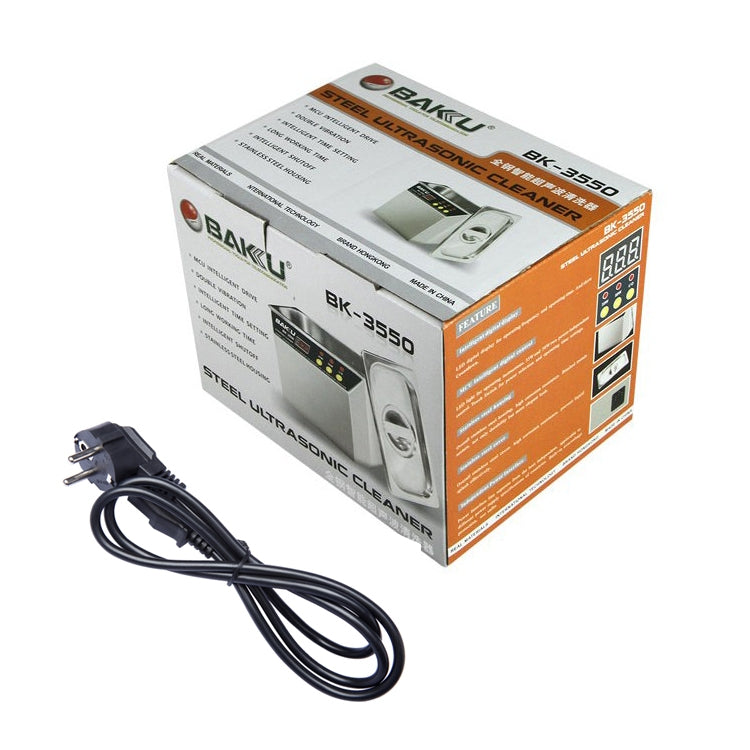 BAKU BK-3550 35W / 50W Adjustable 0.8L LCD Display Ultrasonic Cleaner, AC 220V, EU Plug