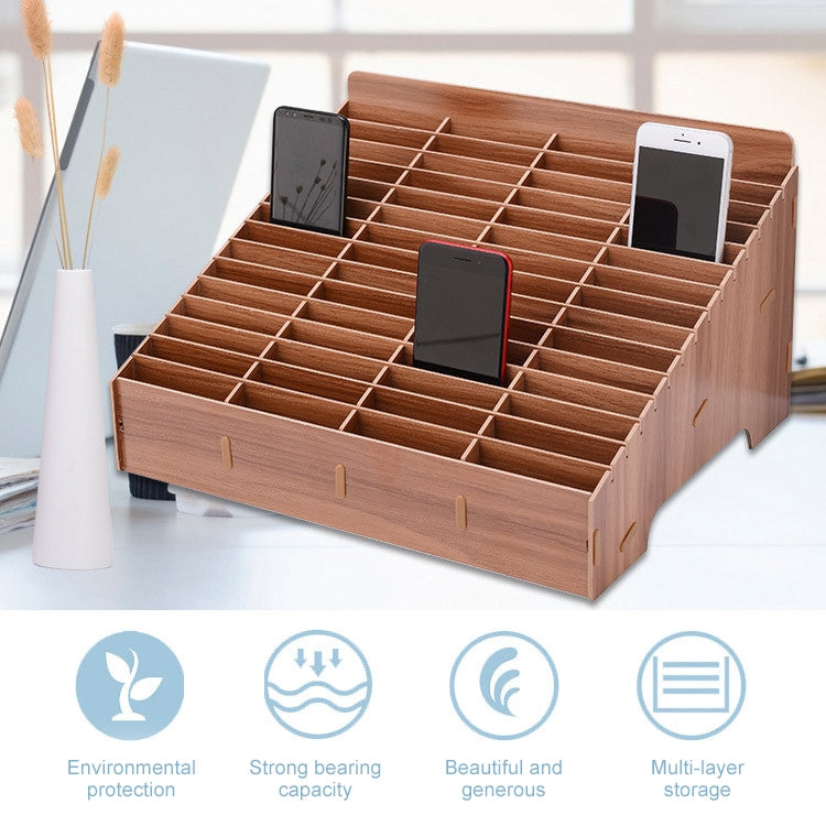 Wooden Multi-cell Mobile Phone Film Stand Desktop Display Rack, 30 Grids, Size: 31.5x23.5x18.5cm