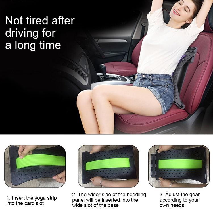 Lumbar Traction Stretching Device Posture Corrector Waist Support Spine Pain Relief Back Massage Stretcher