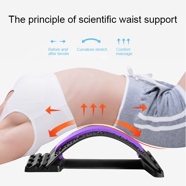 Lumbar Traction Stretching Device Posture Corrector Waist Support Spine Pain Relief Back Massage Stretcher