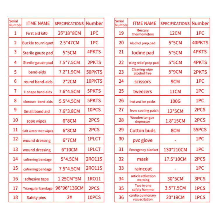 234 In 1 Portable Home Outdoor Emergency Supplies Kit Survival Rescue Box