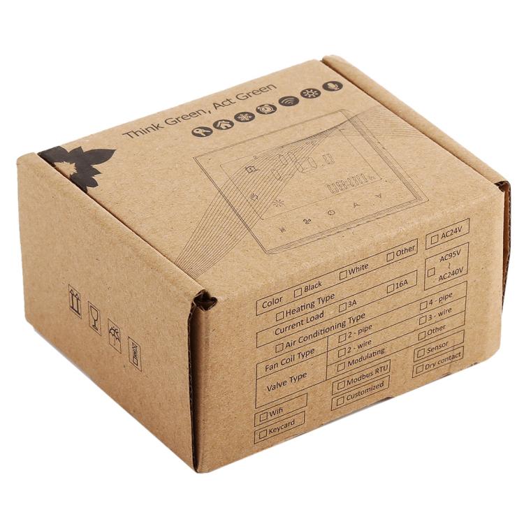 BHT-1000-GA-WIFI 3A Load Water Heating Type Touch LCD Digital WiFi Heating Room Thermostat, Display Clock / Temperature / Periods / Time / Week / Heat etc.