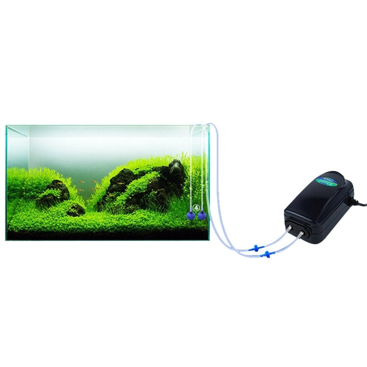 SOBO SB-748 8W Double Outlets Adjustable Flow Silent Aquarium Air Pump Fish Tank Oxygen Air Pump