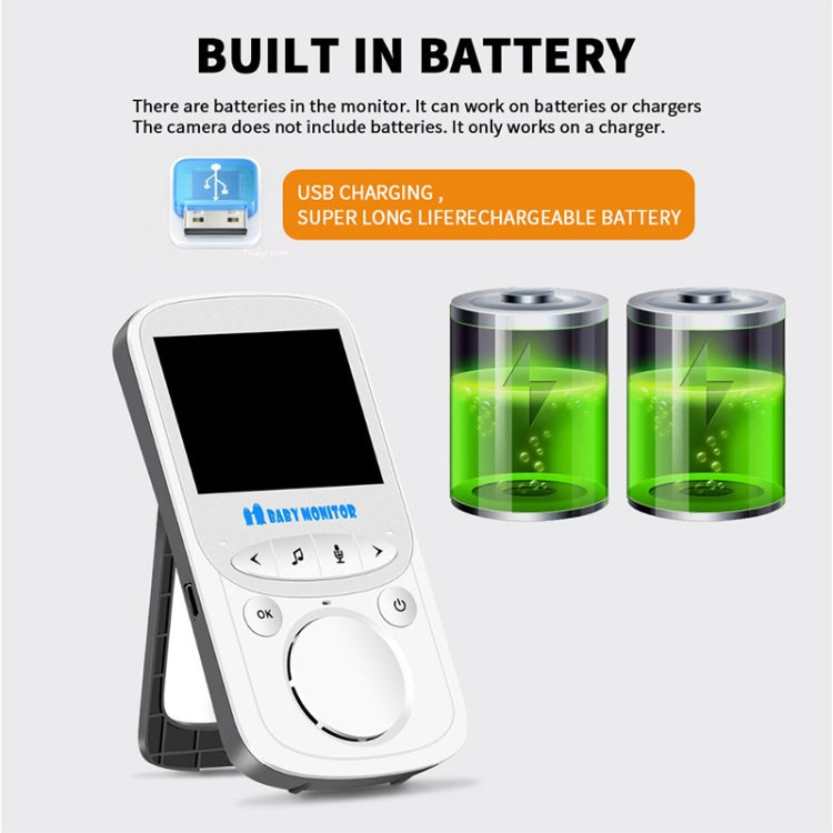 VB605 2.4 inch LCD 2.4GHz Wireless Surveillance Camera Baby Monitor, Support Two Way Talk Back, Night Vision