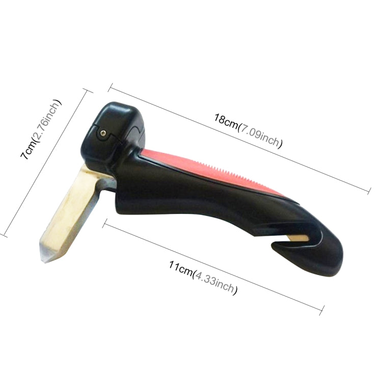 Car Cane Handle Portable Mobility Aid Flashlight Belt Cutter Glass Breaker Emergency Escape Tools