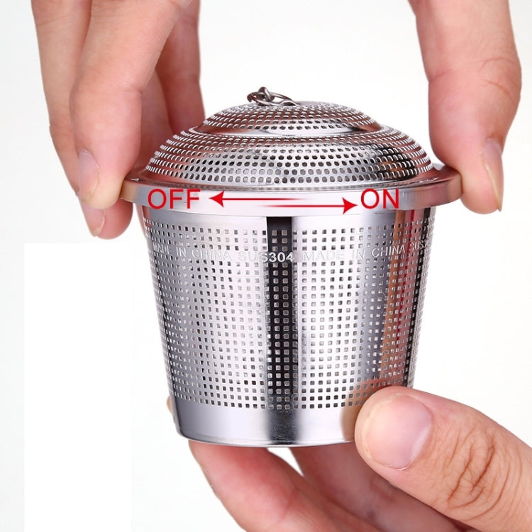 Stainless Steel Locking Spice Tea Strainer Mesh Infuser Tea Ball Filter, Middle Size: 6.5 x 6cm