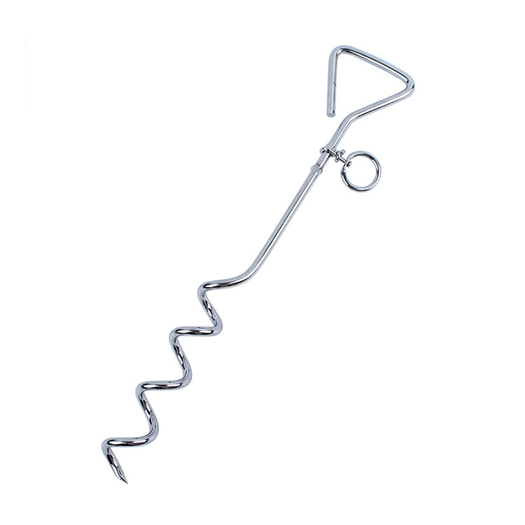 Stainless Steel Dog Spiral Tie Out 360 Degree Rotation Anti Wrap Fixed Pile Outdoor Camping Stake, Size:42cm*8mm