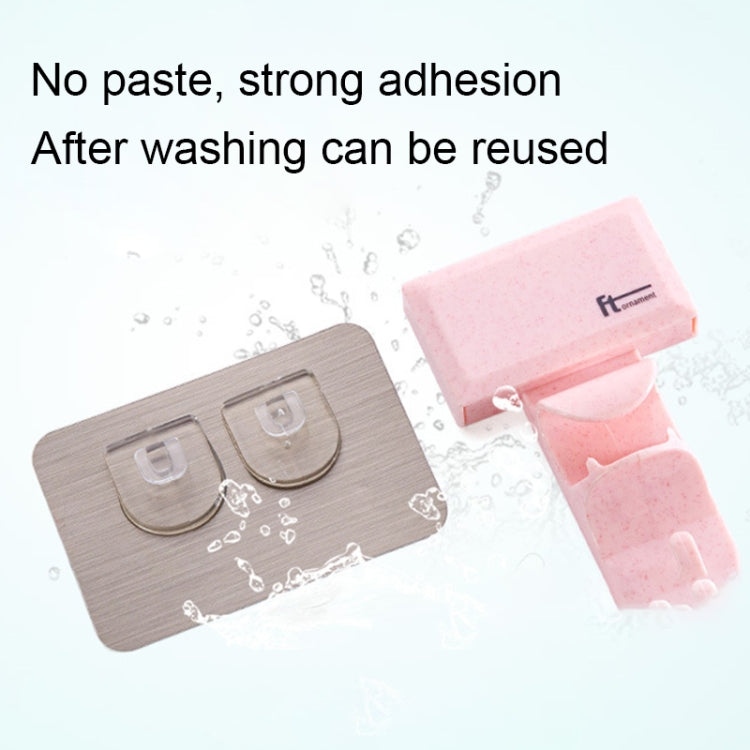 2 PCS Bathroom Creative Traceless Wall-Mounted Hook