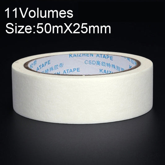 11 Volumes High Adhesion Decoration Spraying Masking office Writing Beautiful Paper Tape, Size: 50m x 25mm