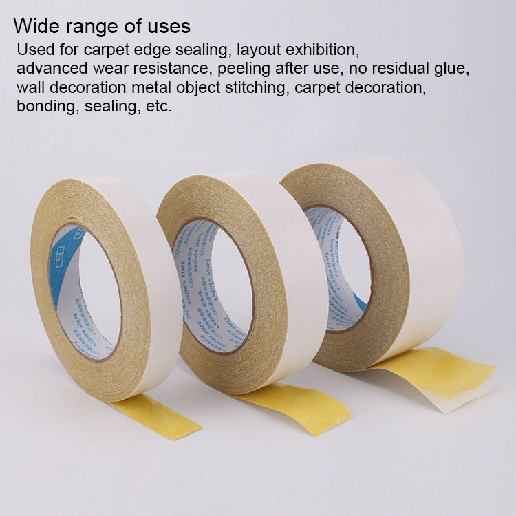 Double-sided Strong Mesh Cloth Base Tape Seamless Wear-resistant Tape , Size: 25m x 20mm