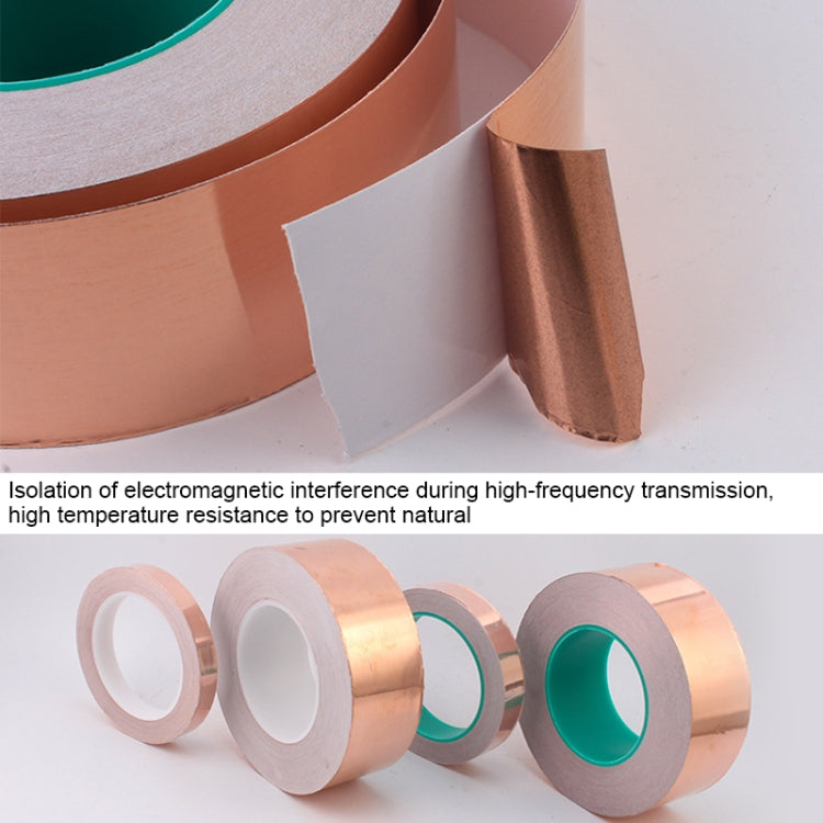 Pure Copper Double-sided Conductive Copper Foil Tape Signal Masking Tape, Size: 20m x 30mm