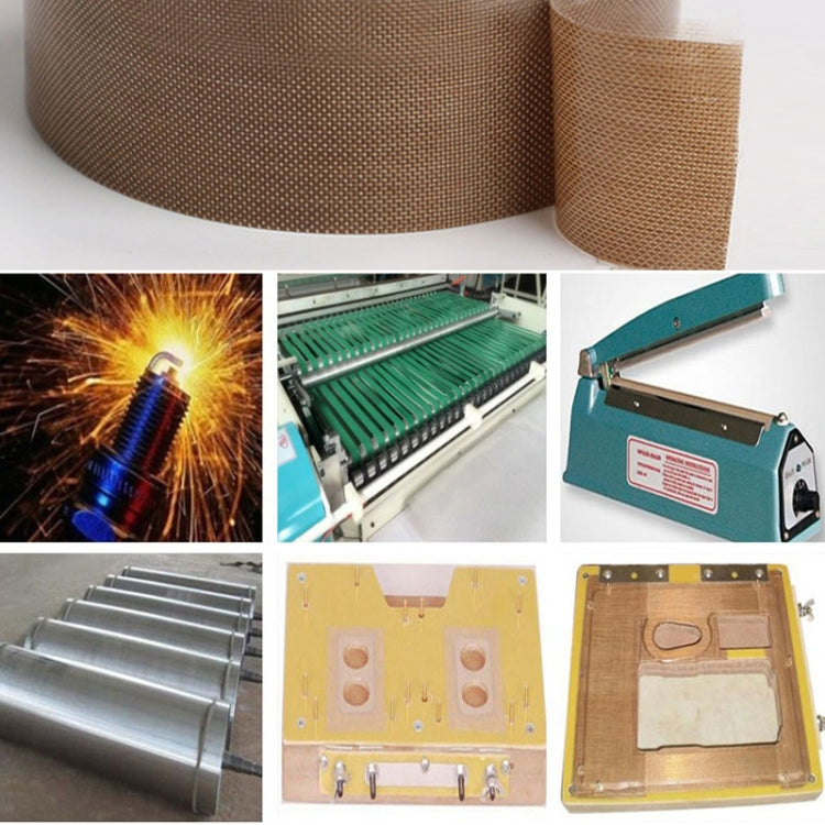Teflon High Temperature Resistant Cloth Tape Sealing Machine Heat Insulation Tape, Size: 10m x 25mm