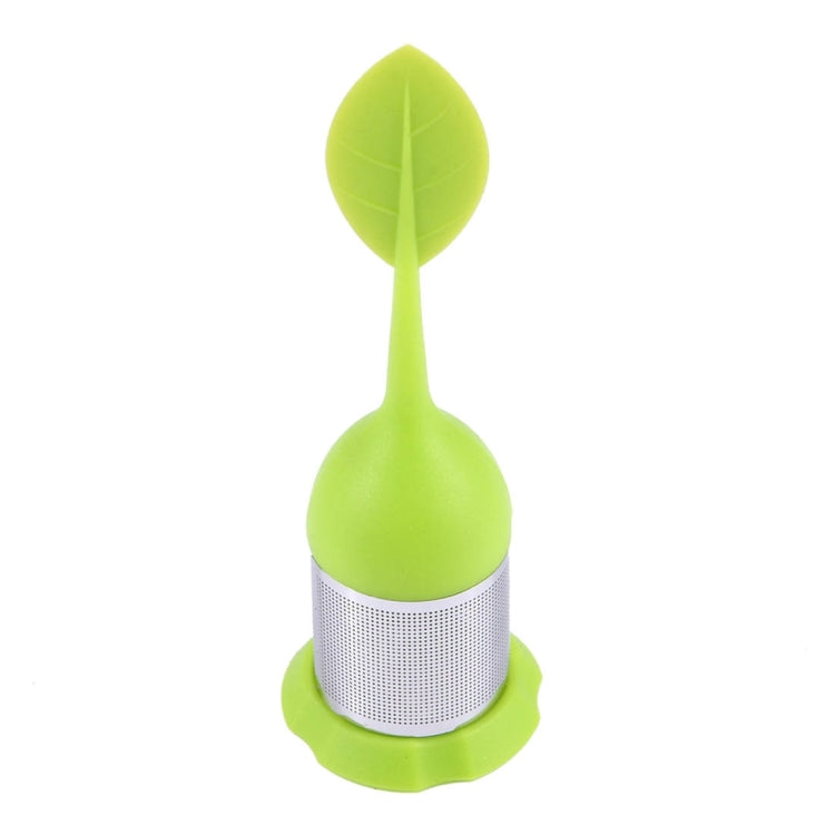 Food Grade Leaf Silicone Make Tea Bag Stainless Steel Tea Strainers, Random Color Delivery