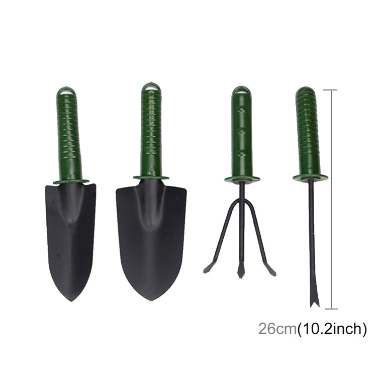 Garden Tools Gardening Shovel Fork Rake Plastic Handle Garden Tools Four Sets Gardening Plant Tools Set