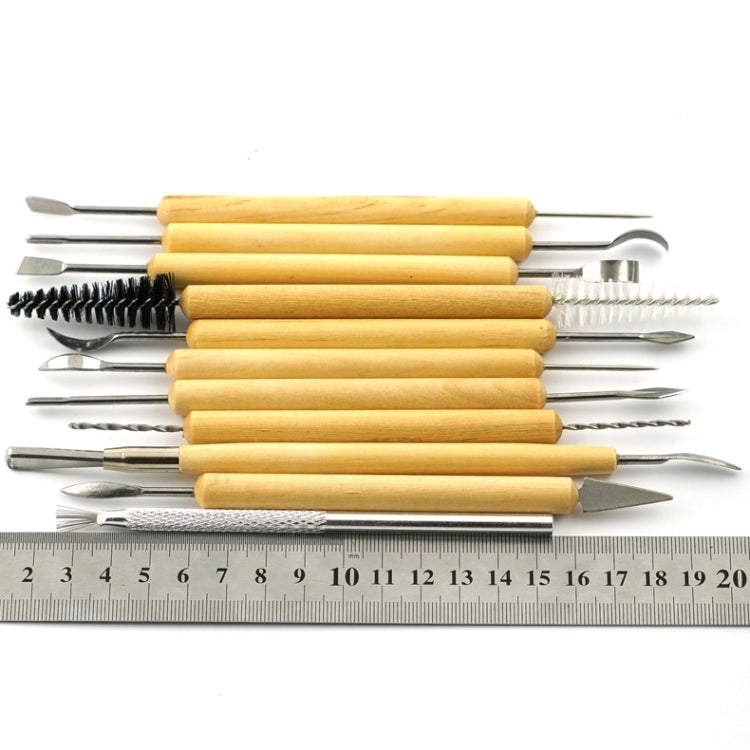 11 in 1 Wooden DIY Clay Cutter Pottery Clay Sculpture Utility Knife Set