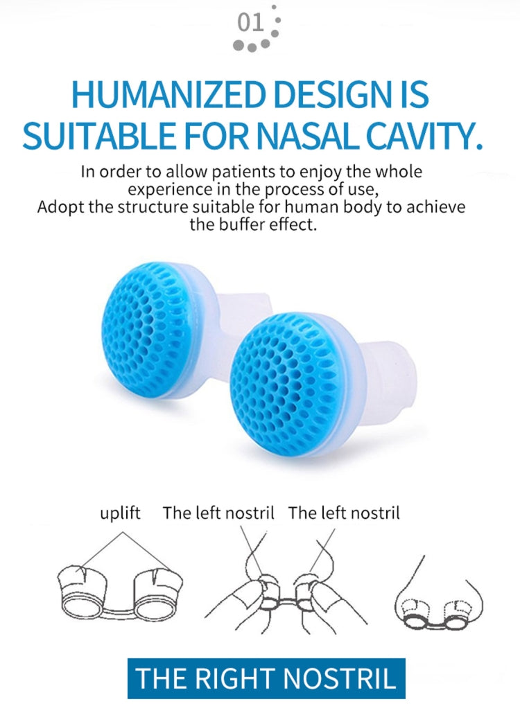 2 PCS 2 in 1 ABS Silicone Anti Snoring Air Purifier