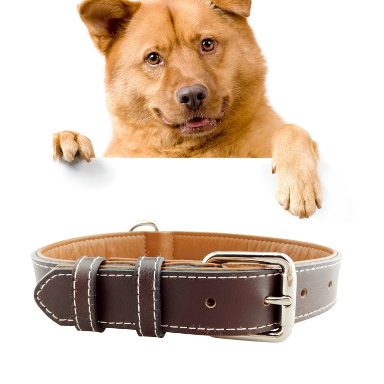 Leather Pet Dog Collar Pet Products Big Dog Collar, Size: M, 2 * 42cm