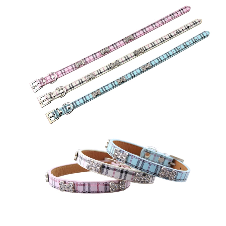 PU Leather with Bone Designs Pet Dog Collar Pet Products, Size: L, 2.5 * 51cm