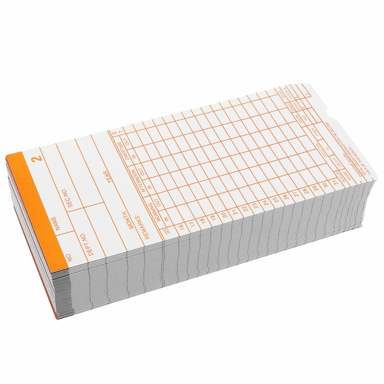 90 PCS Paper Time Card