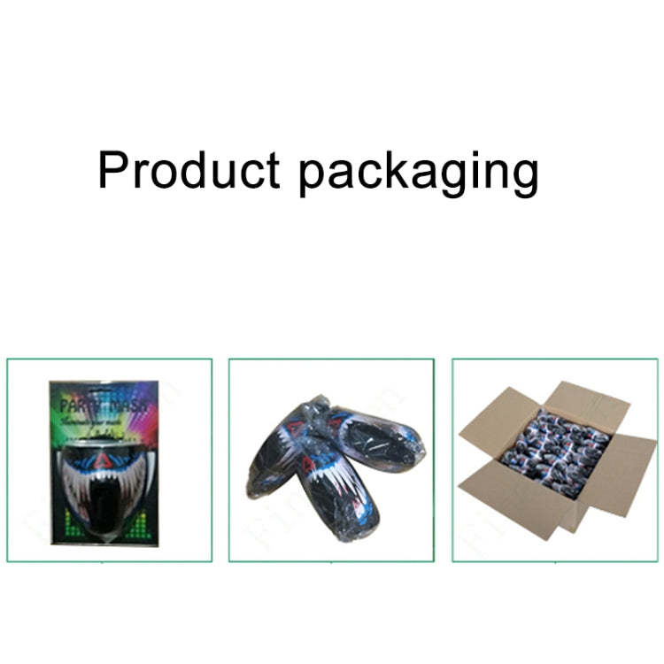 FG-MA-02 Halloween Mask Voice Control LED Cold Light Terror Cosplay Mask