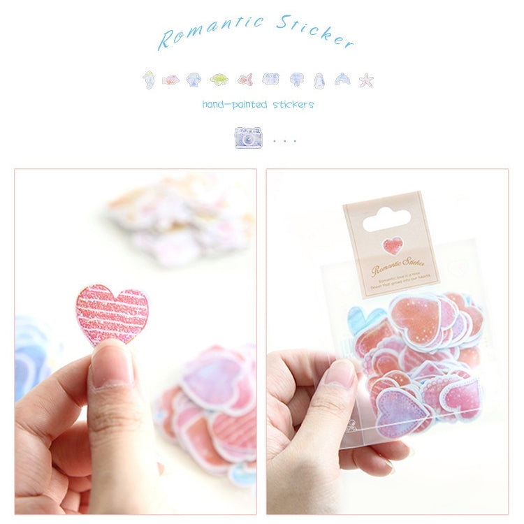 10 Packs Creative Waterproof PVC Sticker DIY Album Diary Watercolor Decorative Sticker, Random Delivery