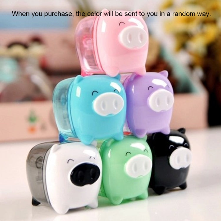 Deli Mini Pig Manual Pencil Sharpeners Kids Friendly at Home Office School, Random Color Delivery