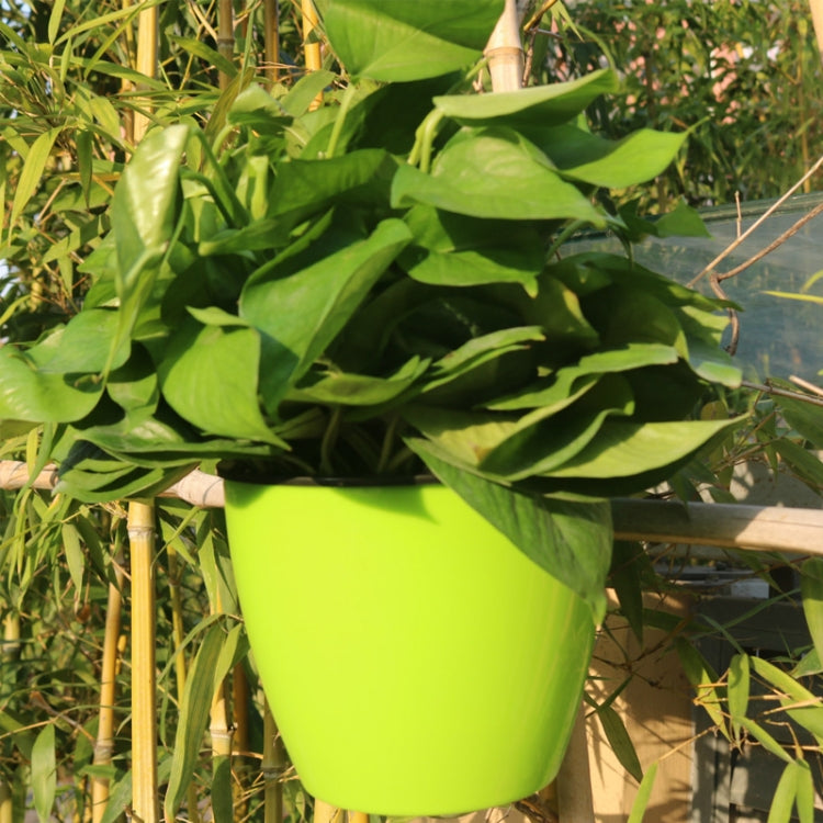 Self-Watering Planter Grow Plants Lazy Flower Pots Wall-hanging Round Resin Plastic Flower Pots, Size: 13x8.5x13cm