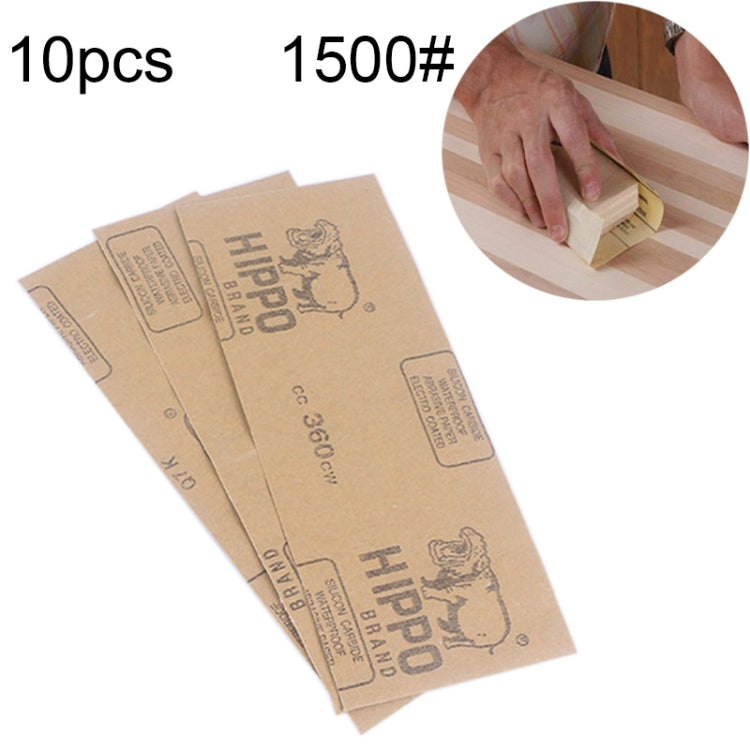 10pcs Grit 1500 Wet And Dry Polishing Grinding Sandpaper，Size: 23 x 9cm