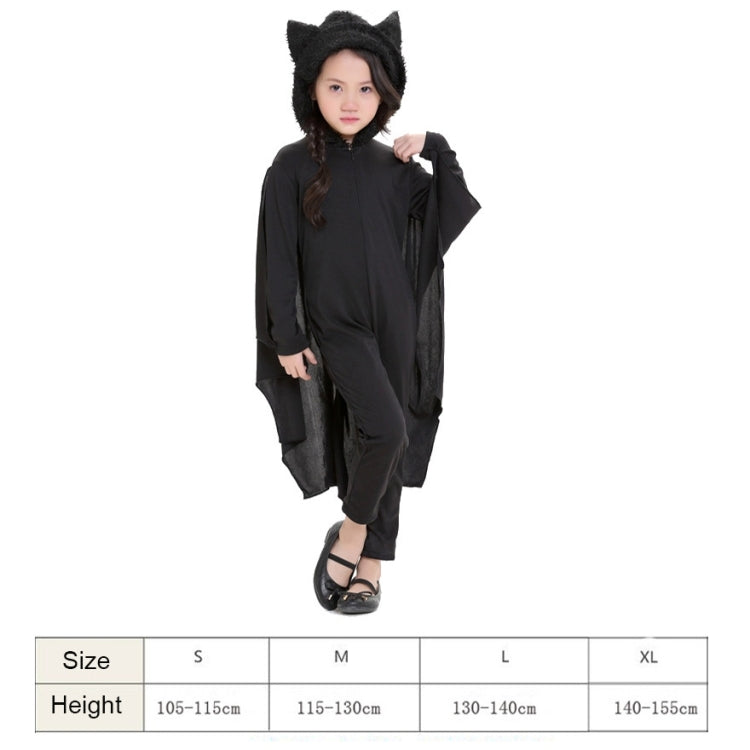 Halloween Costume Children Jumpsuit Bat Style Cosplay Costumes Stage Suit Size:L, Suggested Height:130-140cm