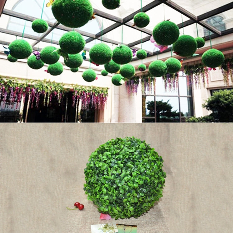 Artificial Aglaia Odorata Plant Ball Topiary Wedding Event Home Outdoor Decoration Hanging Ornament, Diameter: 10.7 inch
