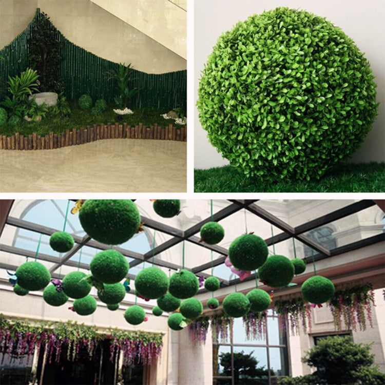 Artificial Aglaia Odorata Plant Ball Topiary Wedding Event Home Outdoor Decoration Hanging Ornament, Diameter: 10.7 inch