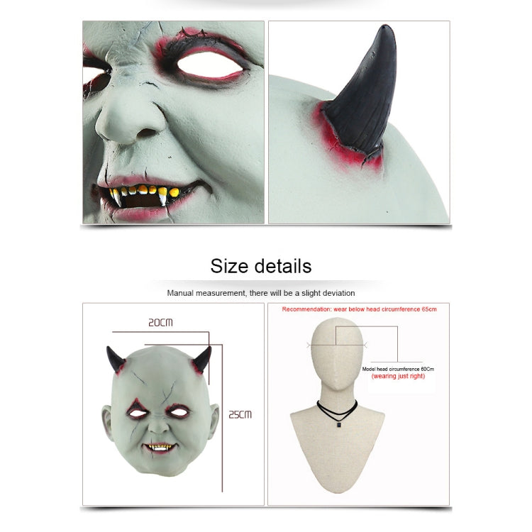 Halloween Festival Party Latex Devil Vampire Frightened Mask Headgear