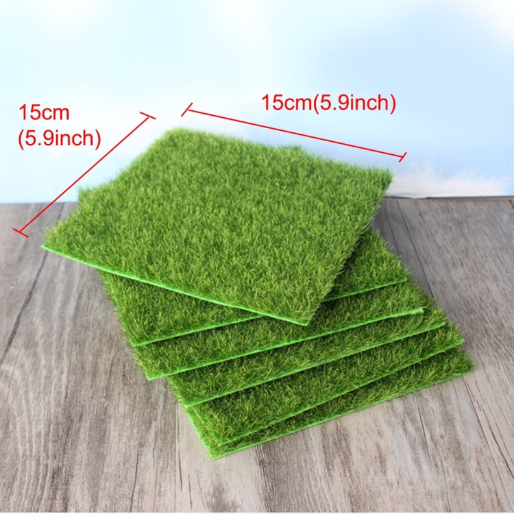 Simulation of Small Lawn Micro-landscape Green Grass Landscape,Size:15 x 15cm