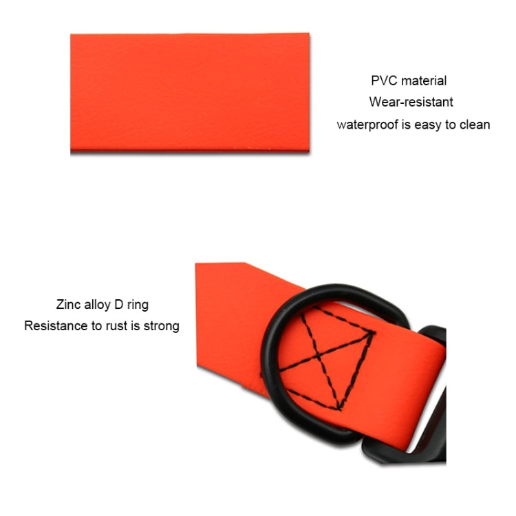 PVC Material Waterproof Adjustable Dual Loop Pet Dogs Collar, Suitable for Ferocious Dogs, Size: L, Collar Size: 39-63 cm