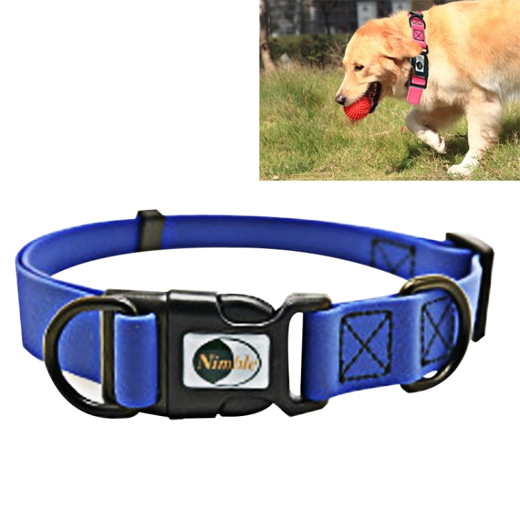 PVC Material Waterproof Adjustable Dual Loop Pet Dogs Collar, Suitable for Ferocious Dogs, Size: L, Collar Size: 39-63 cm