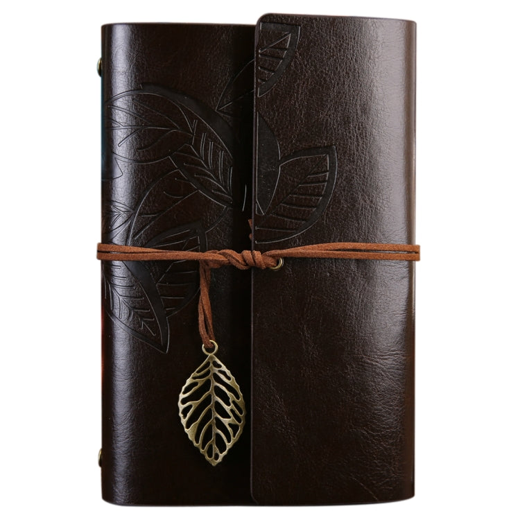 Creative Retro Autumn Leaves Pattern Loose-leaf Travel Diary Notebook, Size: S, S