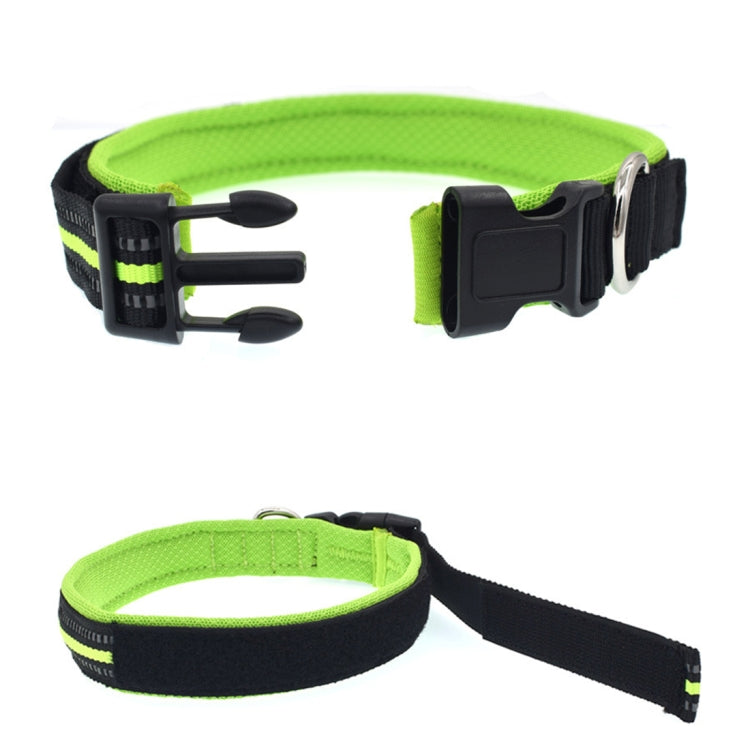 Pet Dogs Polyester Reflective Breathable Pets Collar Traction Lead Leash, Size: L, 2.5*47*54cm
