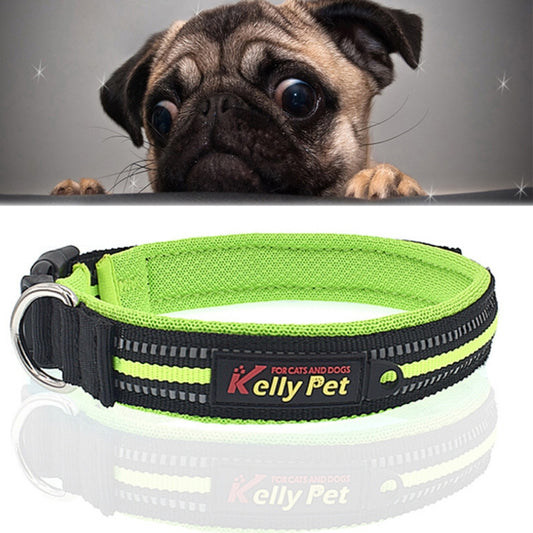 Pet Dogs Polyester Reflective Breathable Pets Collar Traction Lead Leash, Size: L, 2.5*47*54cm