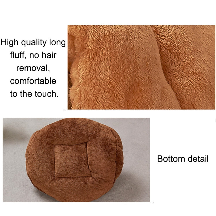 Triangular Cat Kennel Warm Thicken Mongolian Yurt Pet Dogs Cats House Size: L, 45×45×33cm