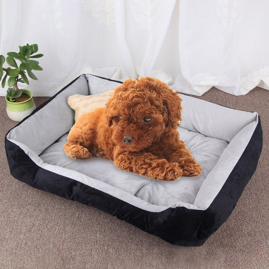 Dog Bone Pattern Big Soft Warm Kennel Pet Dog Cat Mat Blanket, Size: XL, 90×70×15cm
